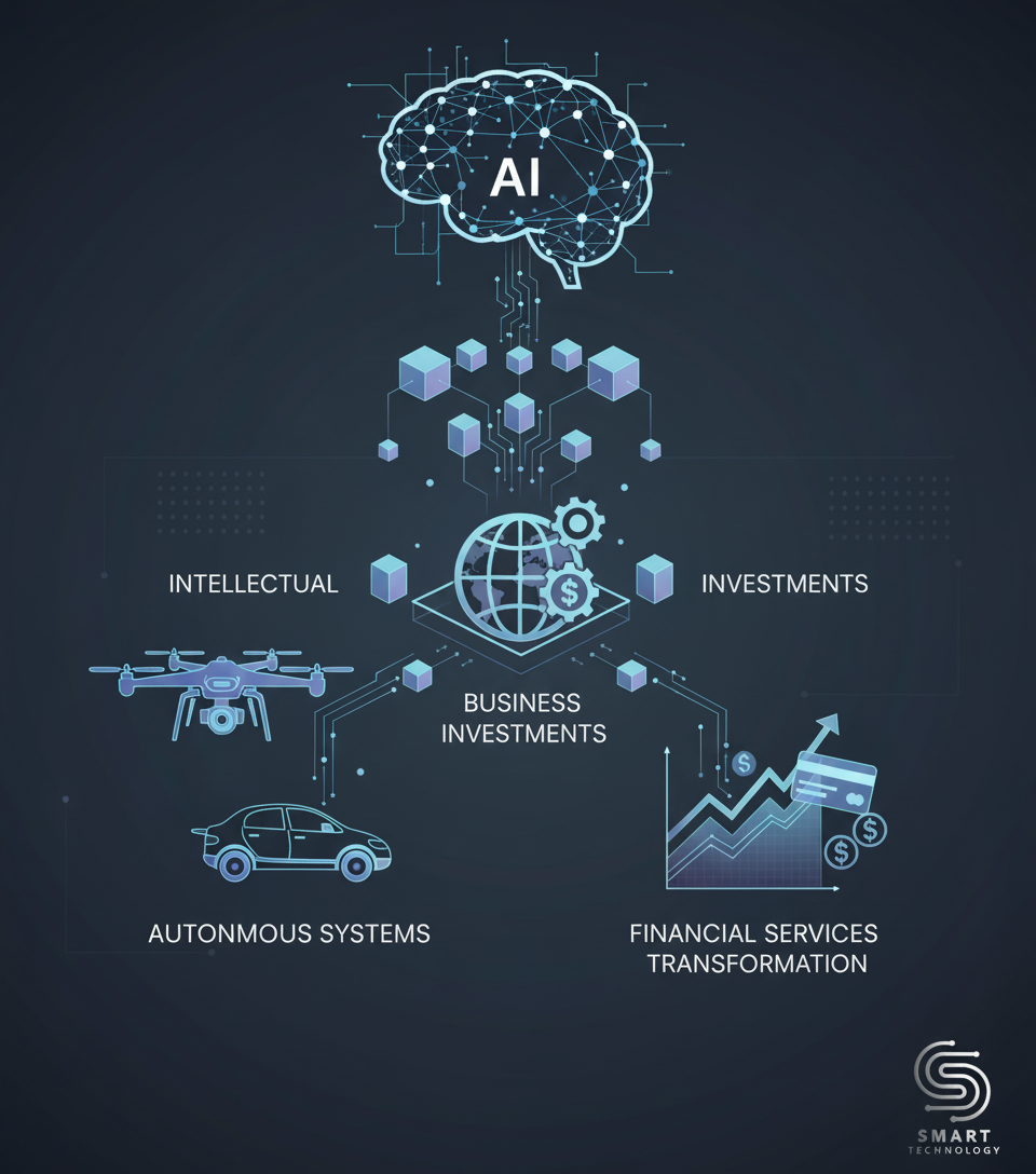 AI Dominates Business Strategies: Investments, Autonomous Systems, and Financial Services Transformation