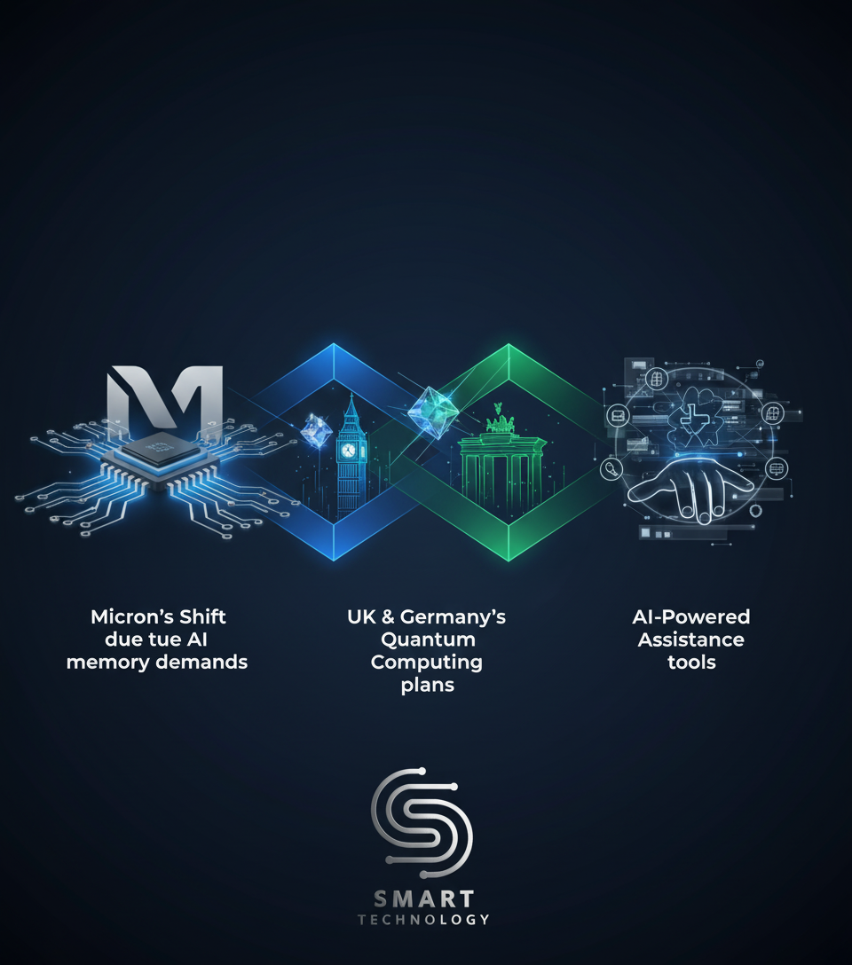 AI Developments: Micron's Shift, Quantum Computing, and AI-Powered Assistance
