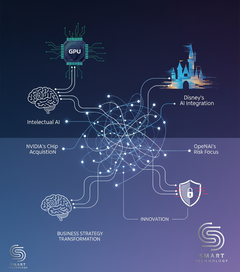 AI Dominates Business Strategy: Nvidia's Chip Acquisition, Disney's AI Integration, and OpenAI's Risk Focus