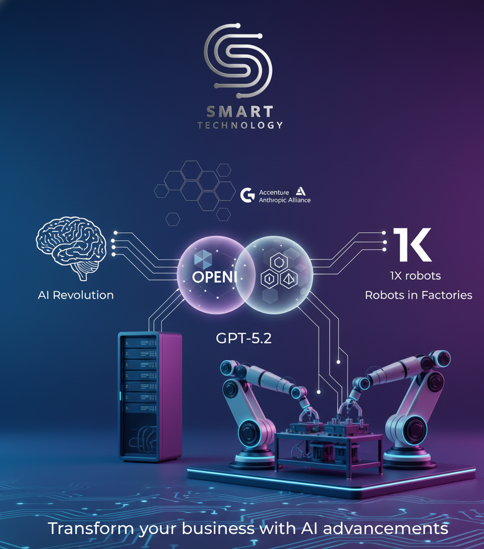 AI Revolution: GPT-5.2 vs. Google, Accenture & Anthropic Alliance, and Robots in Factories